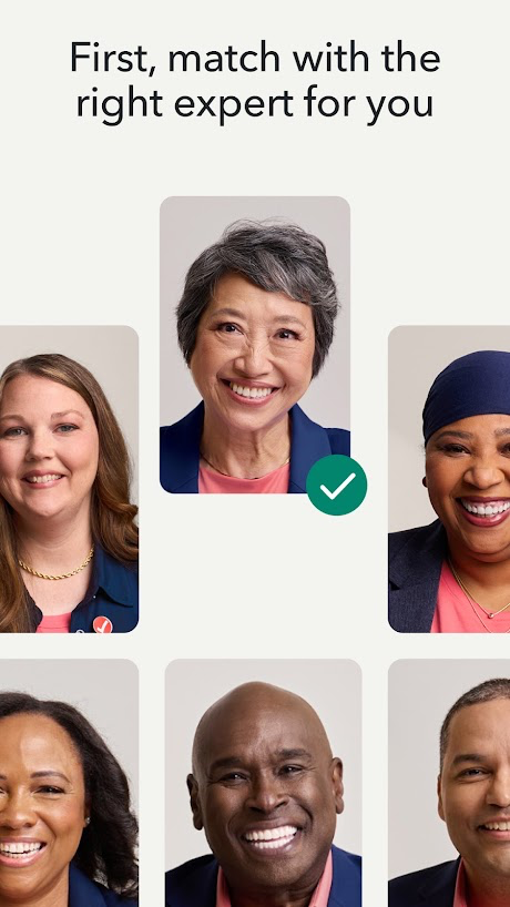 TurboTax app — expert matching